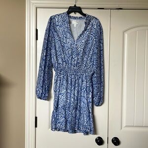 Lilly Pulitzer Martinique Blue Axton Dress Size 16